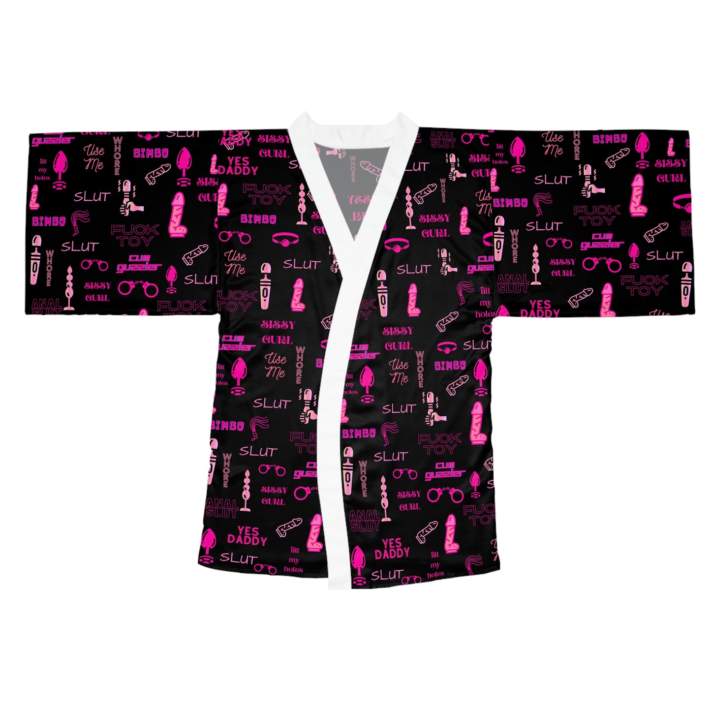 Sissy humiliation clothing Long Sleeve Kimono Robe