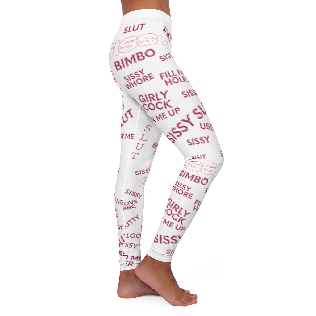 SISSY NAMES PRINT Spandex Leggings