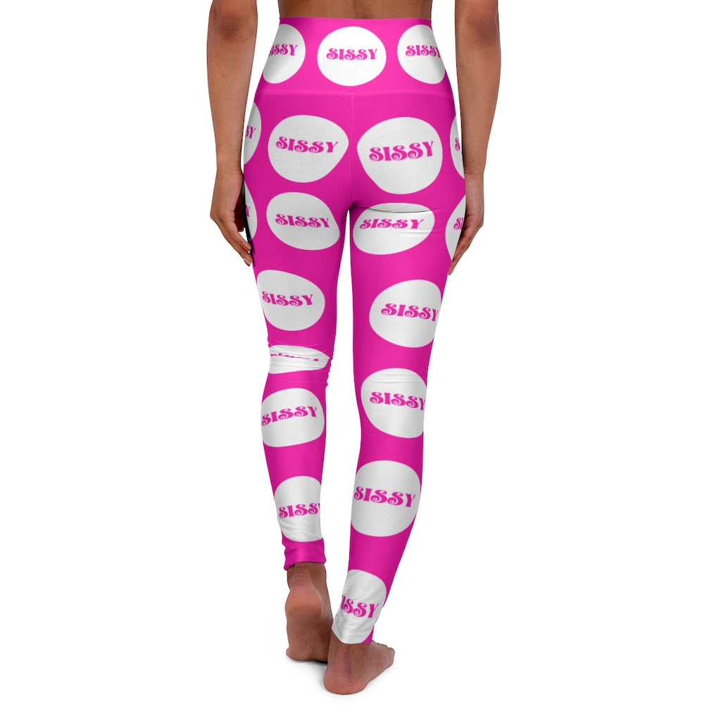 High Waisted Sissy print Yoga Leggings
