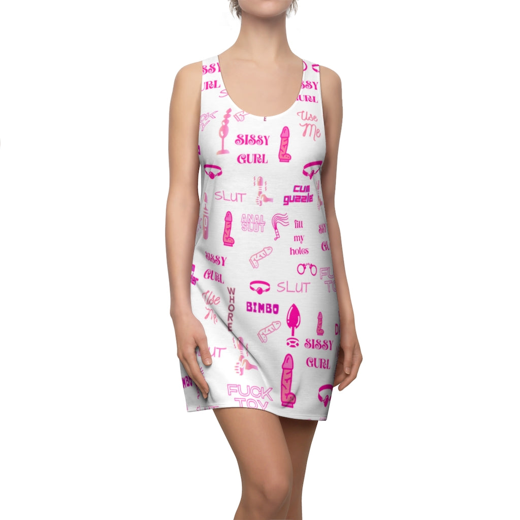 Sissy Humiliation dress. Cut & Sew Racerback Dress