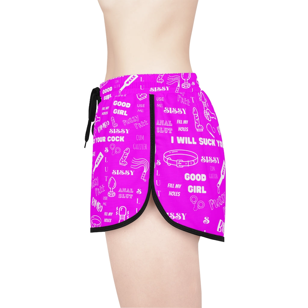 Sissy Print Women's Relaxed Shorts (AOP) Sissification. Feminization. Humiliation shorts. Sissy t shirt