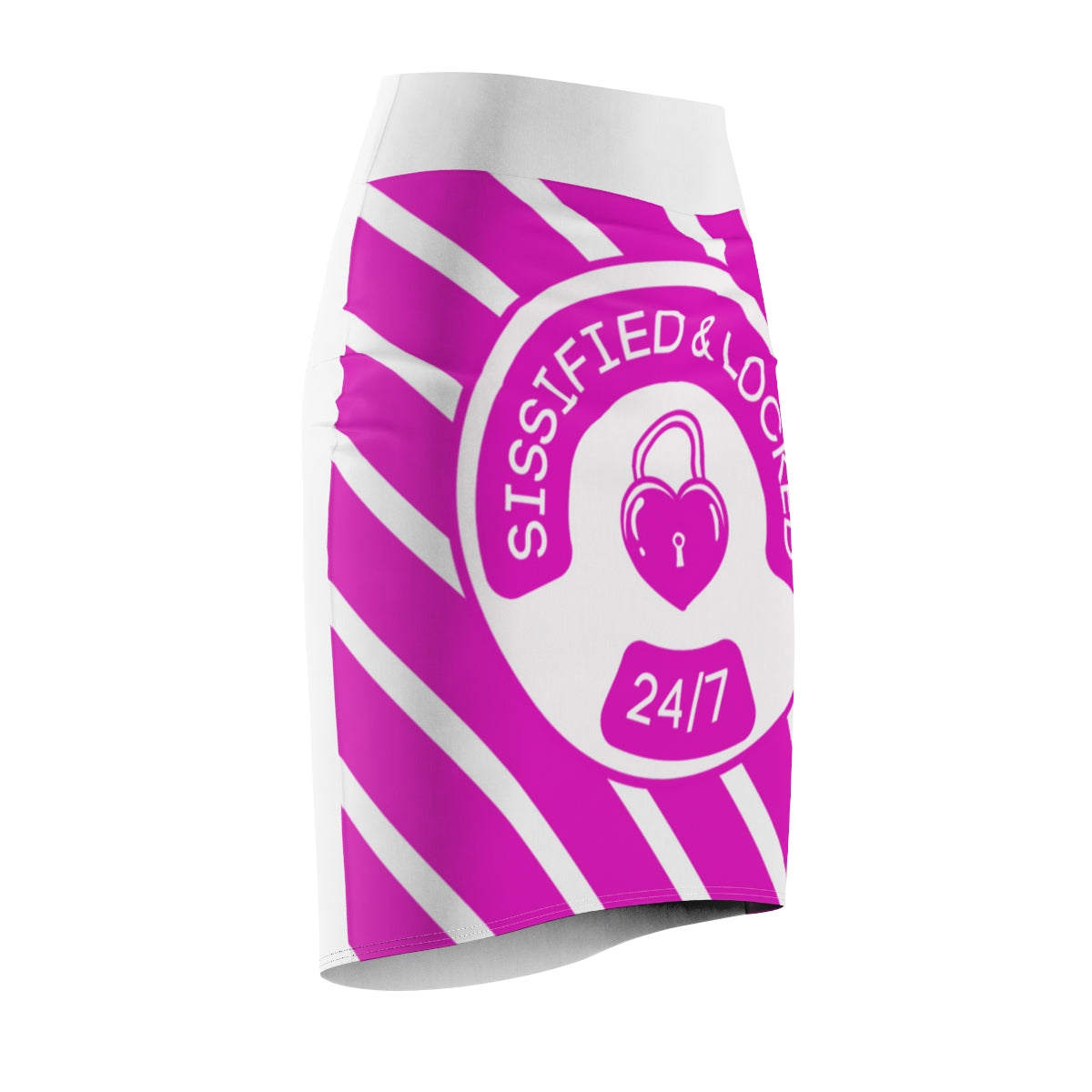 Sissified & Locked Pencil Skirt