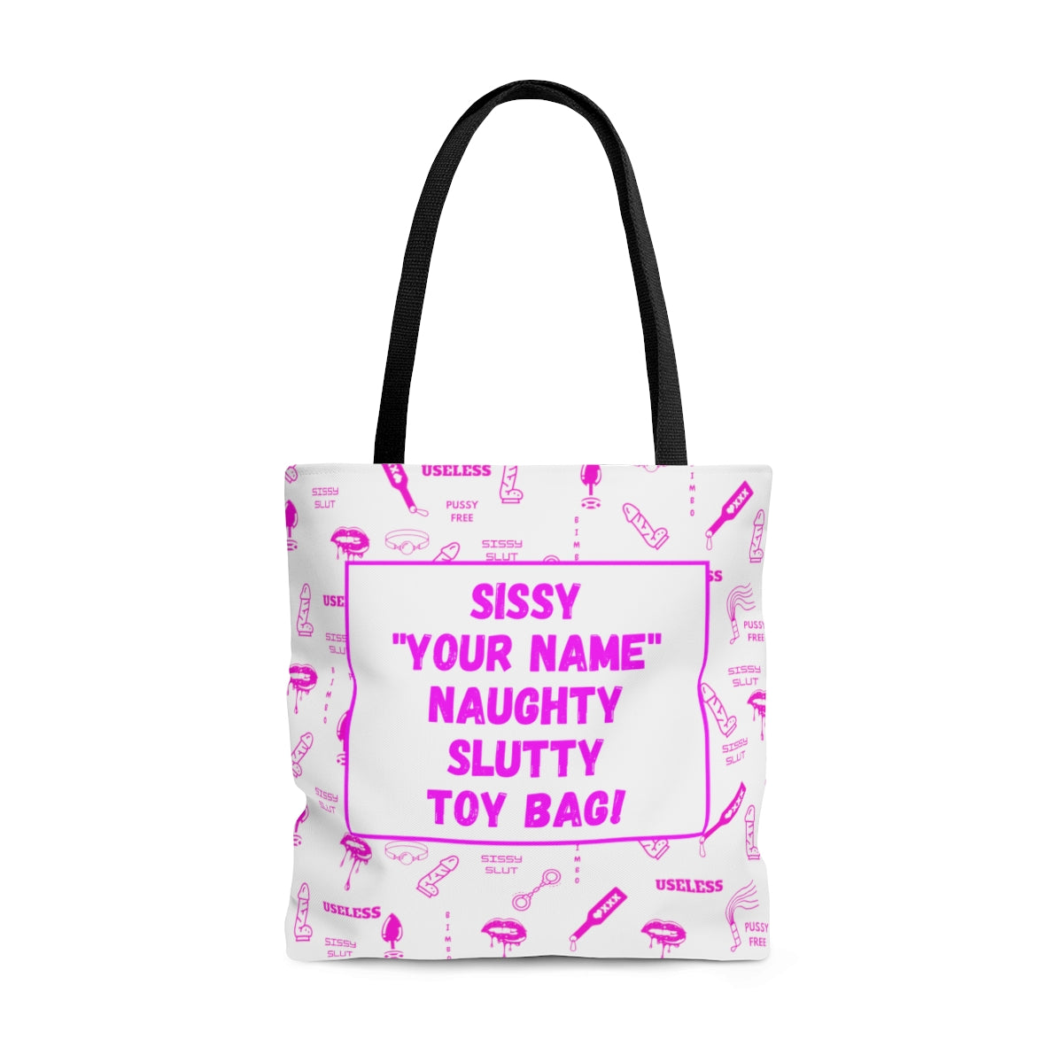 SISSY humiliation toy tote bag