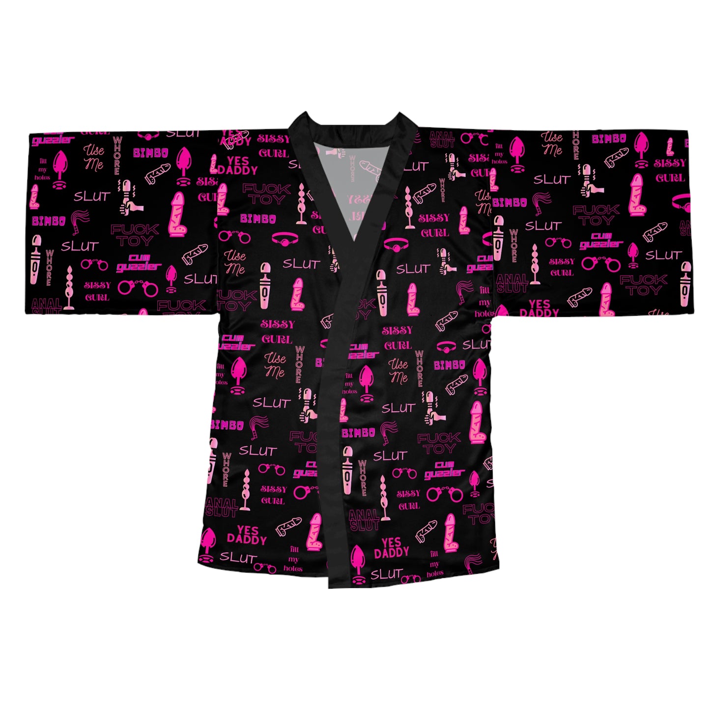 Sissy humiliation clothing Long Sleeve Kimono Robe