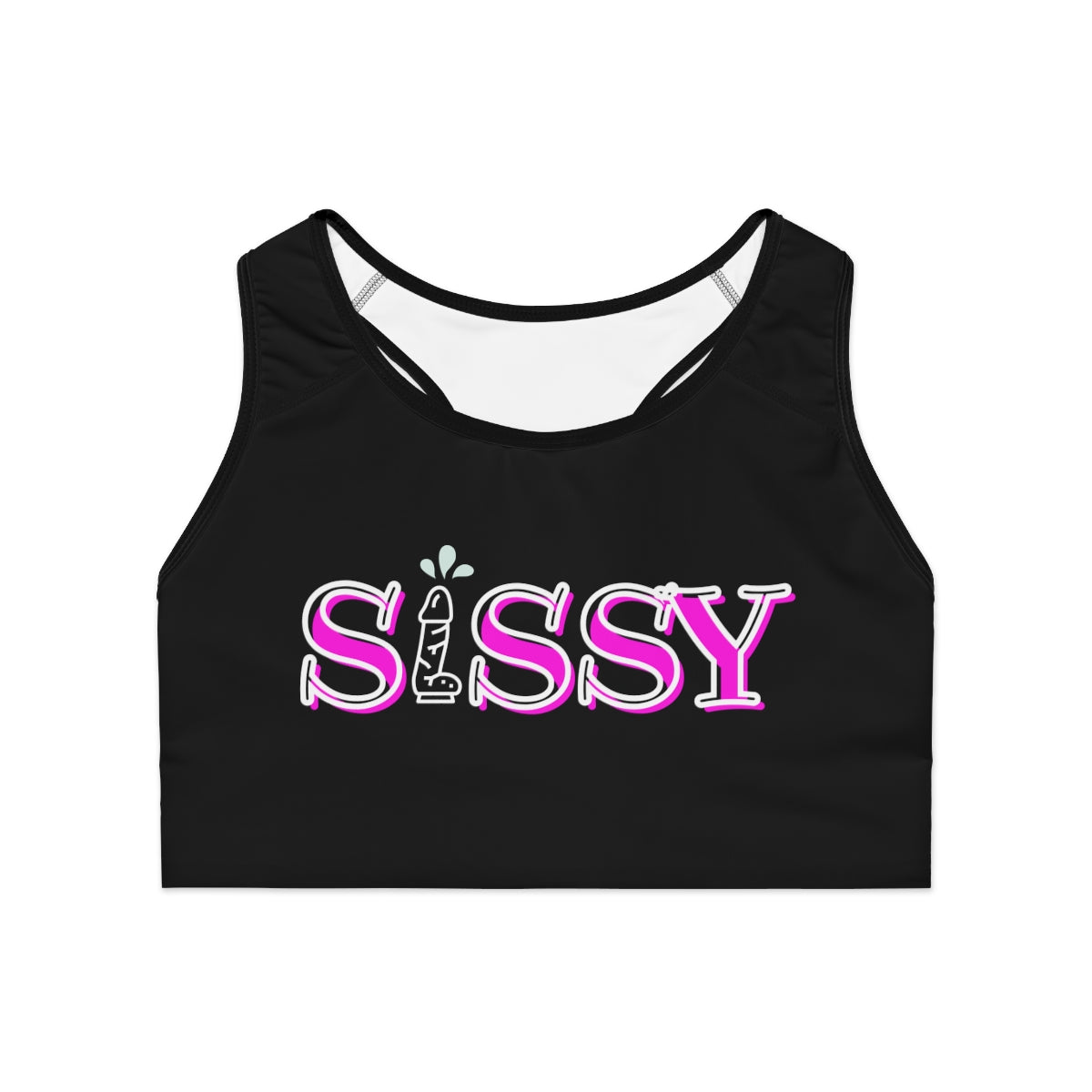 Sissy humiliation Sports Bra (AOP)