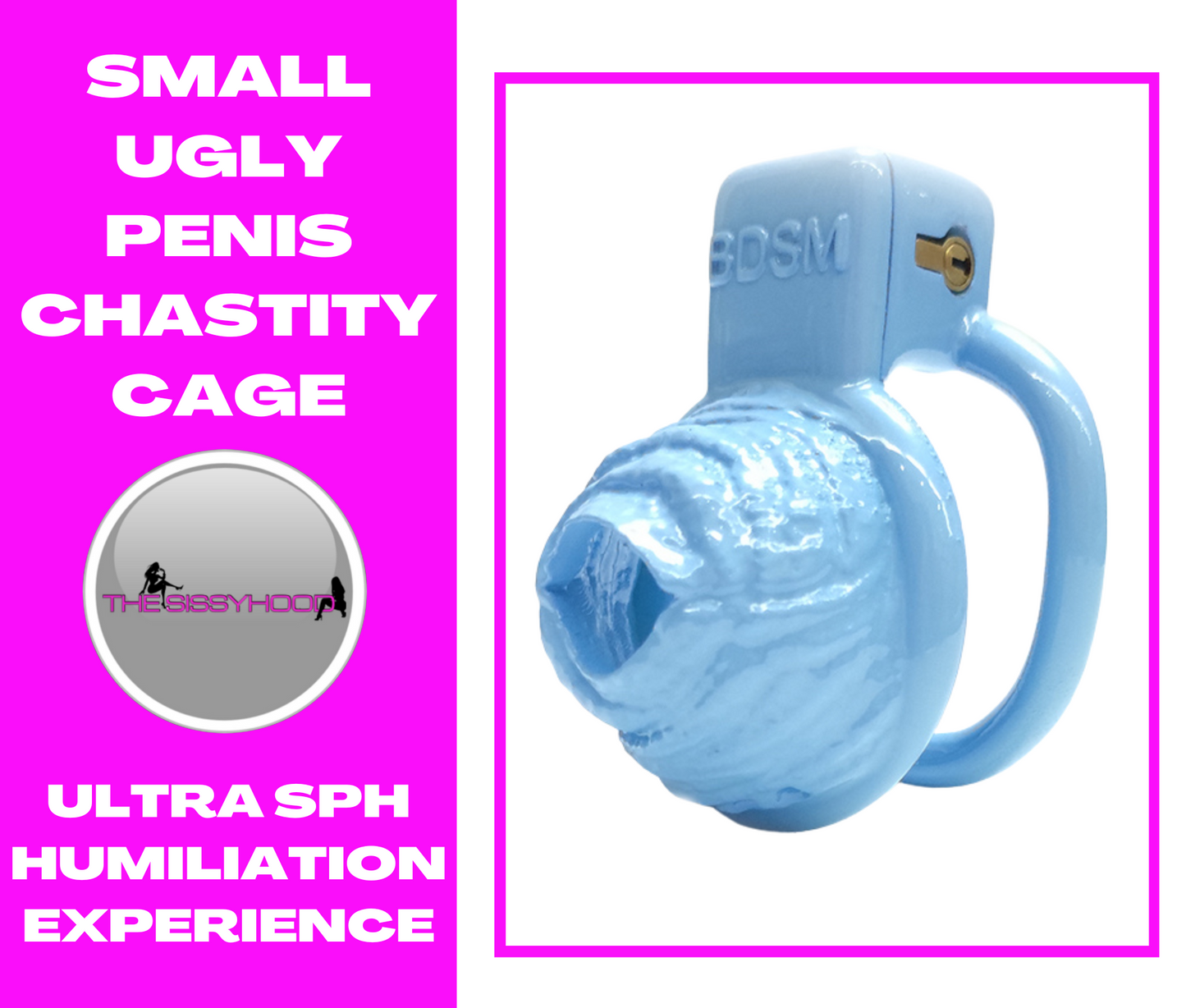 Small Ugly Penis Sissy Cock Cage Slave Chastity Cage BDSM Male CD TS Penis Ring Lock Male Erotic Gay Ladyboy Sex Toy for Men