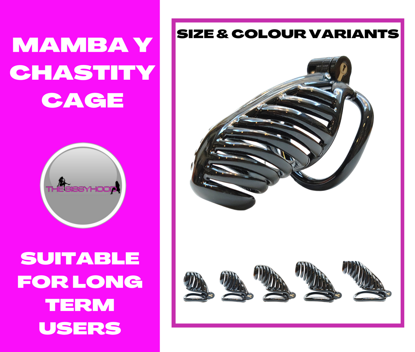 Mamba y Cock Cage Sissy Chastity Cage BDSM Male Sex Shop Penis Ring Lock Male Slave Erotic Gay Ladyboy 18+ Sex Toy for Men