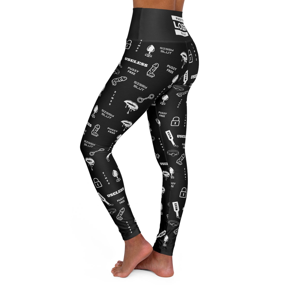 P#### Free SISSY HUMILIATION High Waisted Yoga Leggings