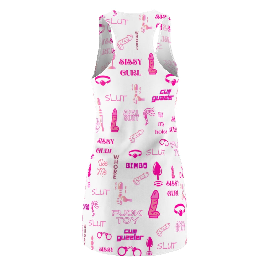 Sissy Humiliation dress. Cut & Sew Racerback Dress
