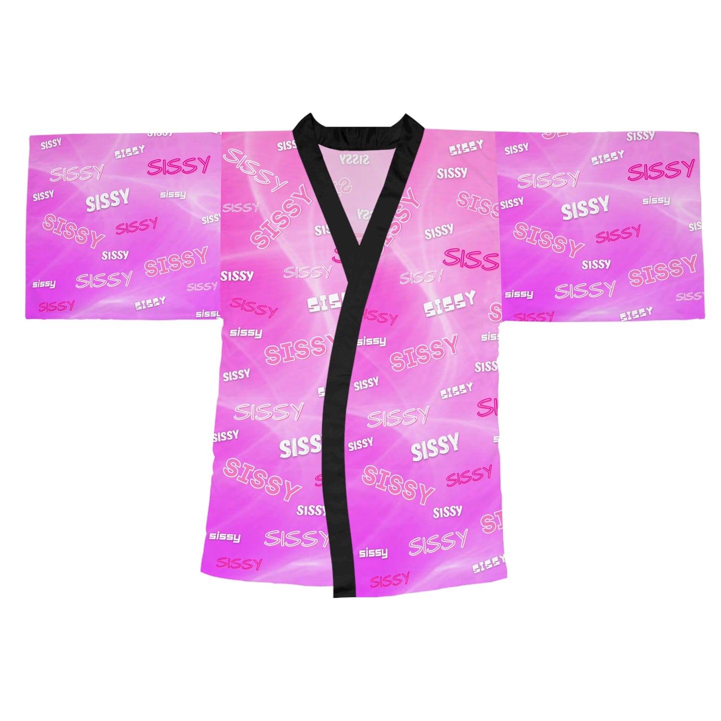 SISSY PRINT Long Sleeve Kimono Robe