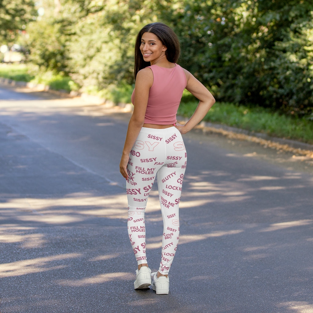 SISSY NAMES PRINT Spandex Leggings