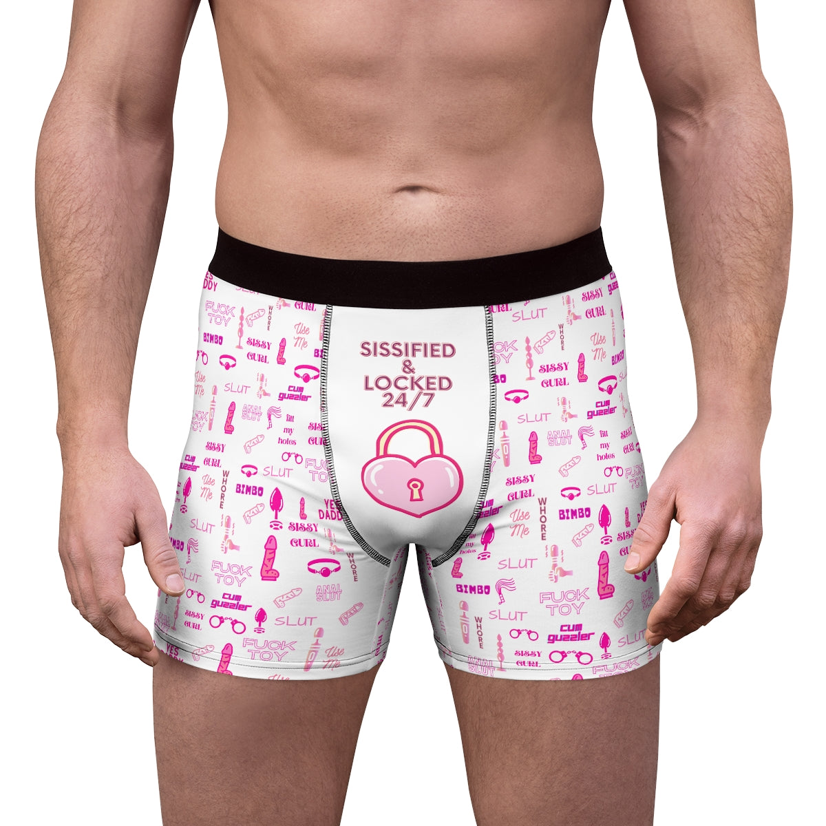 Sissy Print Men's Boxer Briefs. Sissified and locked
