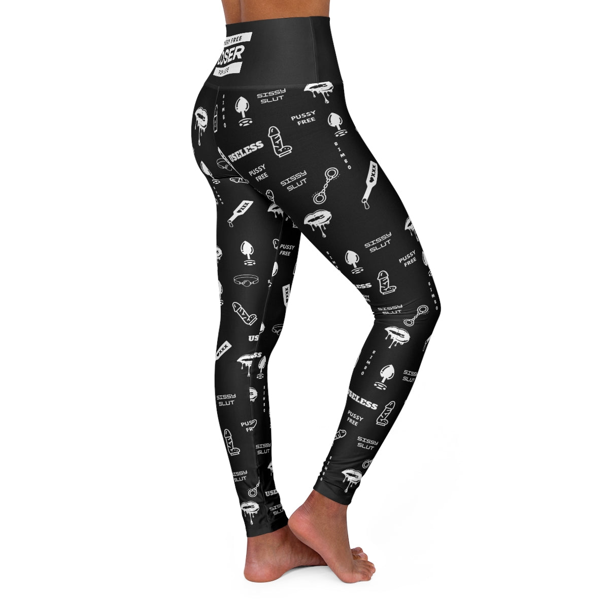 P#### Free SISSY HUMILIATION High Waisted Yoga Leggings