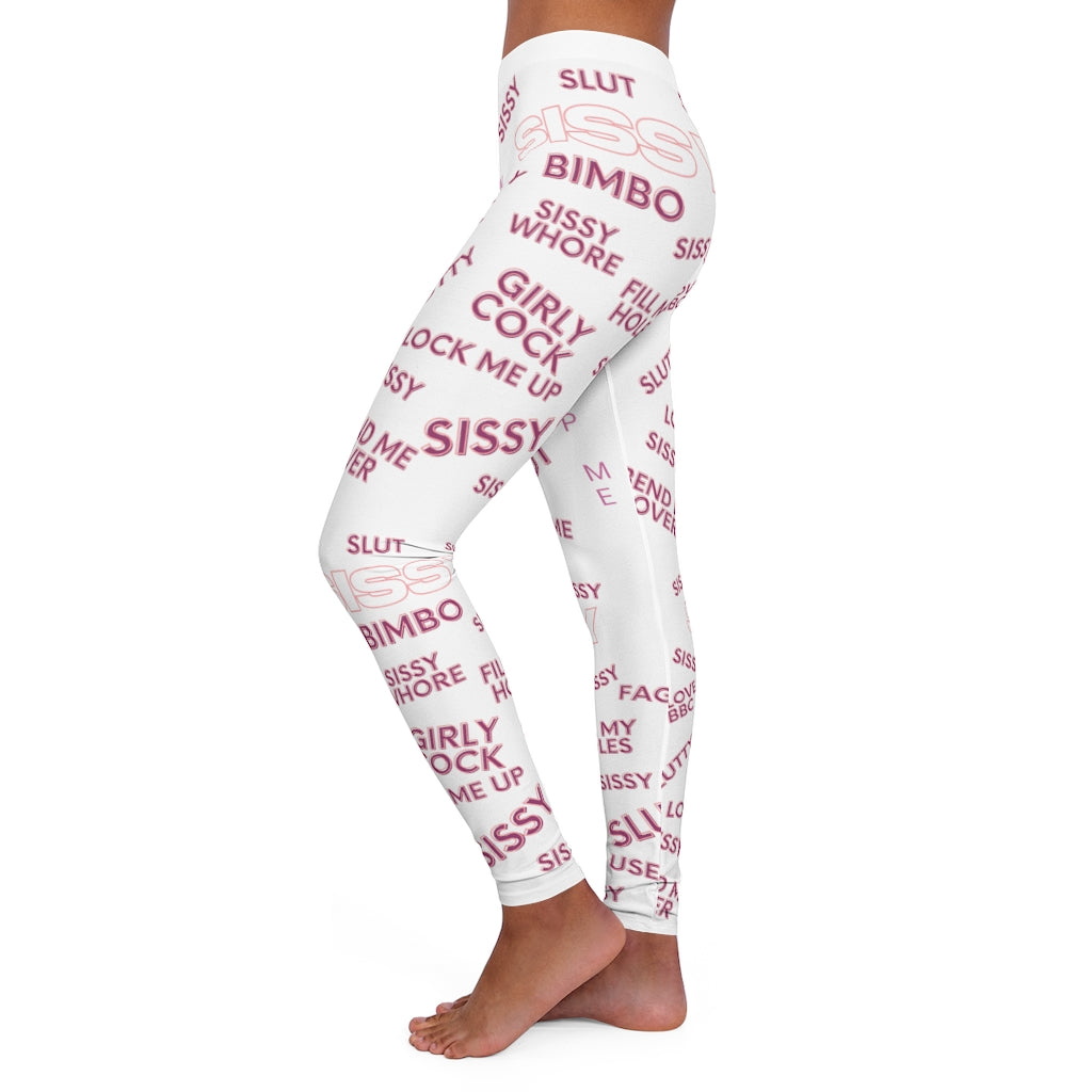 SISSY NAMES PRINT Spandex Leggings