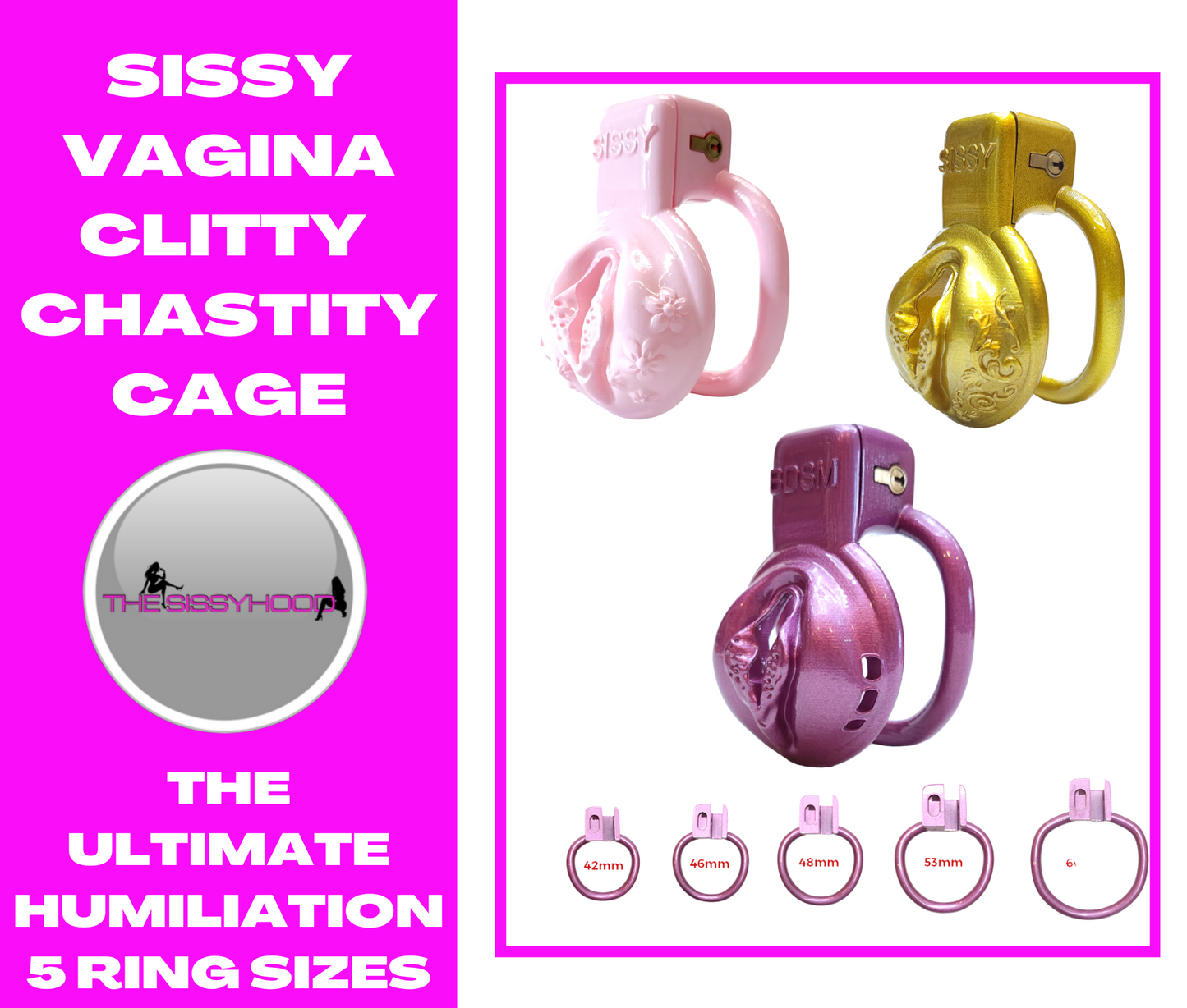 Chastity cage Sissy BDSM Pussy Vaginal Cock Cage Small Male Chastity Devices Bondage Lock Slave Penis Ring Sex Shop 18+ Gay Ladyboy Sex Toys