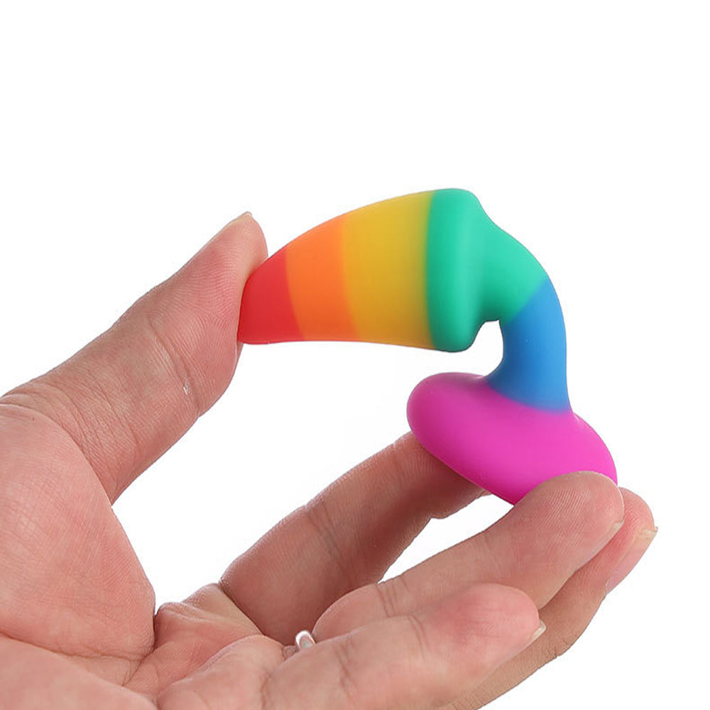 Silicone Rainbow Female/Male Anal Plug Dildo Stimulator Prostate Butt Plug Massager Adult Game BDSM Sex Toys For Women