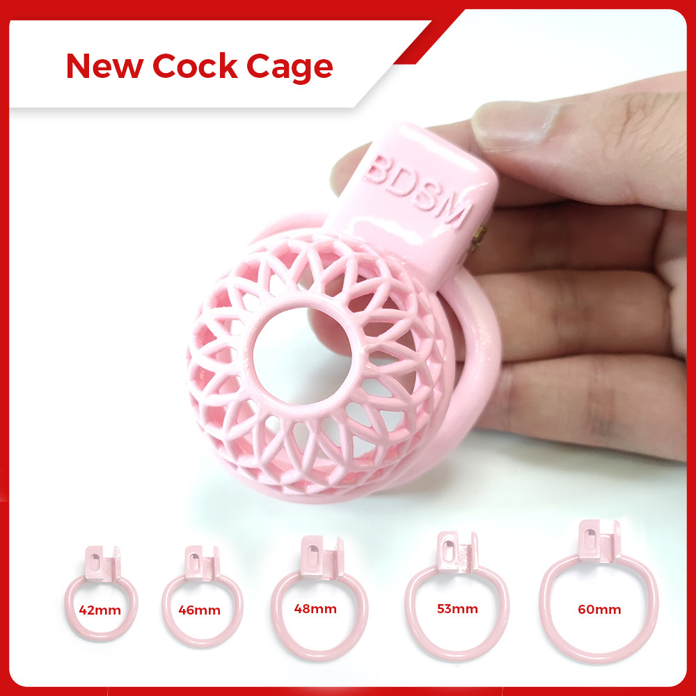 BDSM grid compact Pink Cock Cage Slave Chastity Devices Cage Intimate Bondage Trainer Belt Lock Rings Gay Ladyboy Sexy Toys for Men