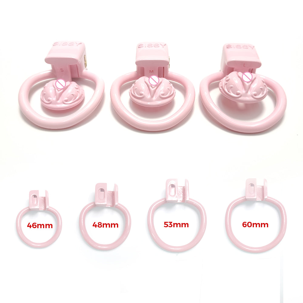 Super Small Sissy BDSM Pussy Vaginal Chastity Cage 4Rings Male Chastity Devices Cock Cage CD TS Penis Ring Lock Sex Toys
