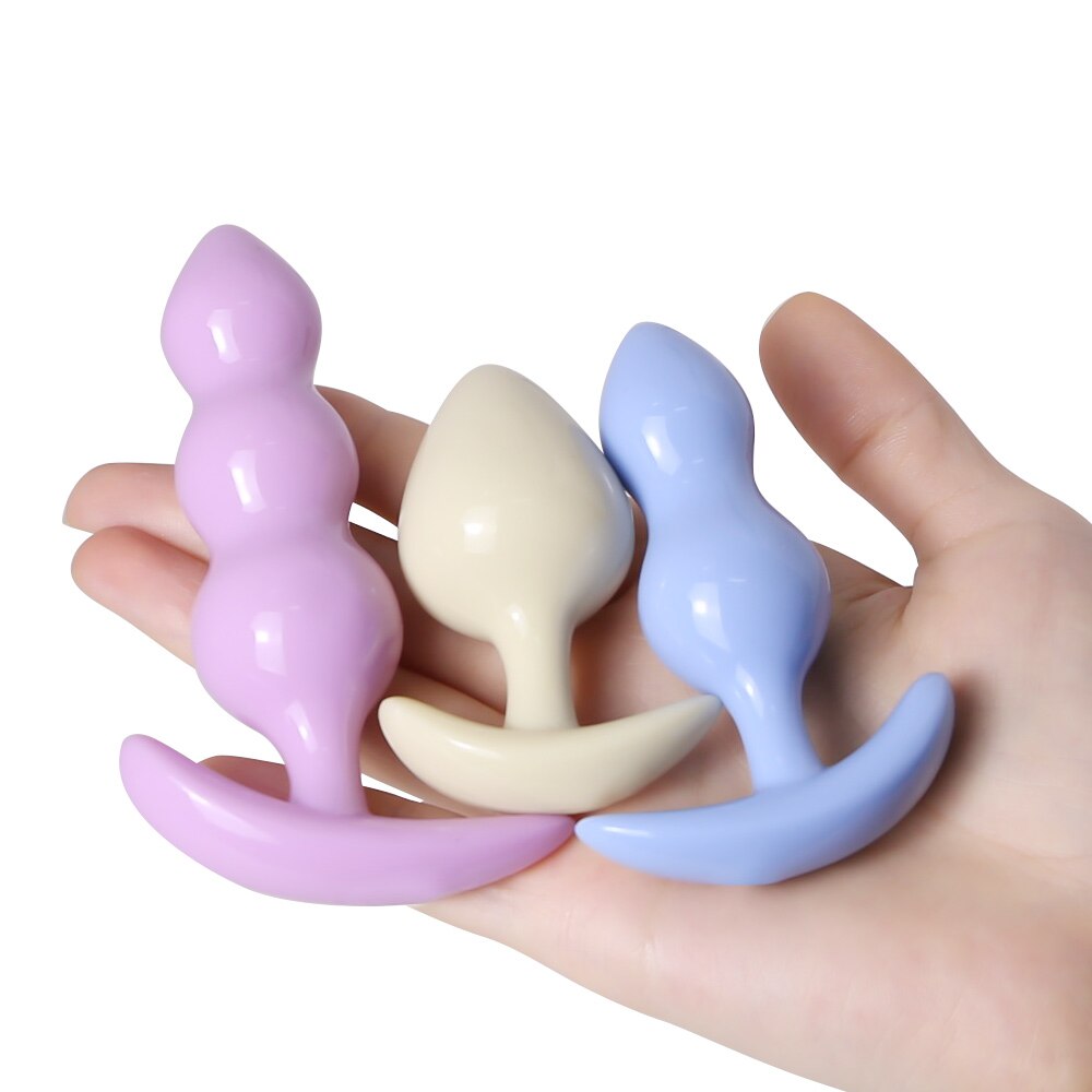 3pcs Anal Plugs Set Silicone Outdoor Design Butt Plug Stimulator Sleeve Sex Toy for Women Men SM Products
