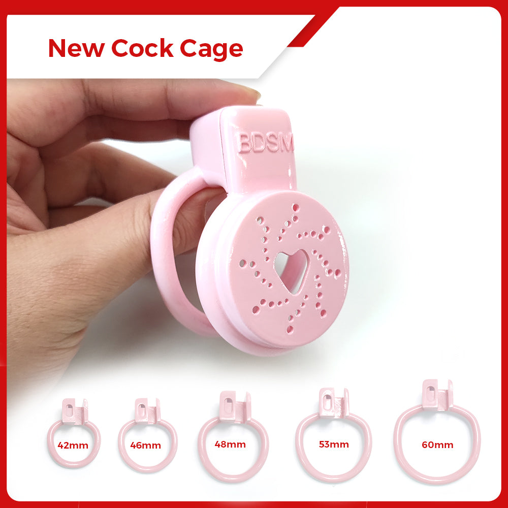 BDSM Ultra Small Chastity Devices Pink Love Heart Cock Cage Male Bondage Slave Penis Rings Erotic Gay Ladyboy Sex Toys for Men