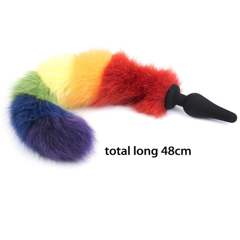 Colorful Tail Butt Plug Sex Toys For Adult Erotic Fox Tail Anal Plug G Spot Stimulator Anus Silicone Ass Plug Cosplay