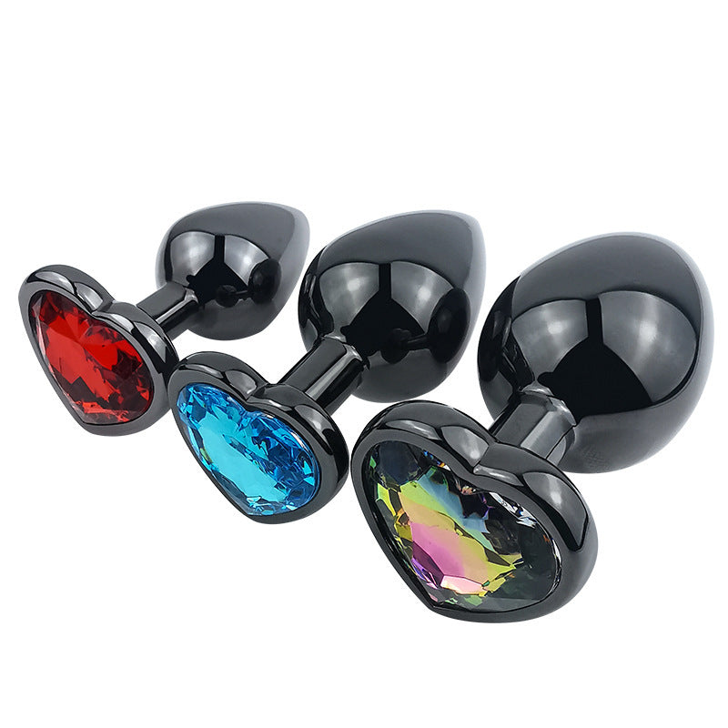 Heart Shape Crystal Jewelry Metal Anal Plug Dilator G Spot Stimulator Butt Plugs Adult Sex Toys For Women Men Ass Buttplug