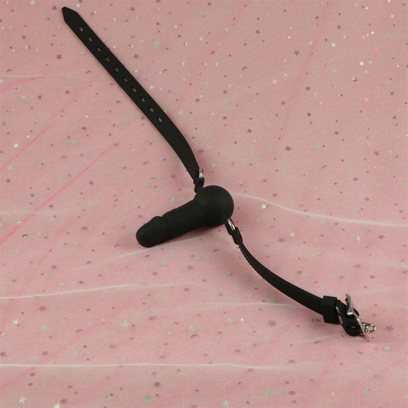 Penis Gag,Mouth Gags,Oral Sex Mouth Plug,Penis Ball Gags,Adult Sex Bondage Dildo Mouth Penetration Gag,BDSM Gear for Submissive