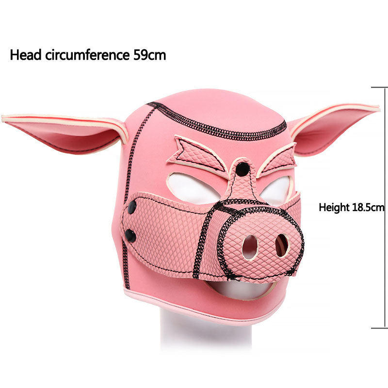 Adult Games Pig Mask Bondage Hood Headgear Bdsm Slave Fetish Sex Toys For Couples Erotic Restraints Leather Mask Bdsm Hood