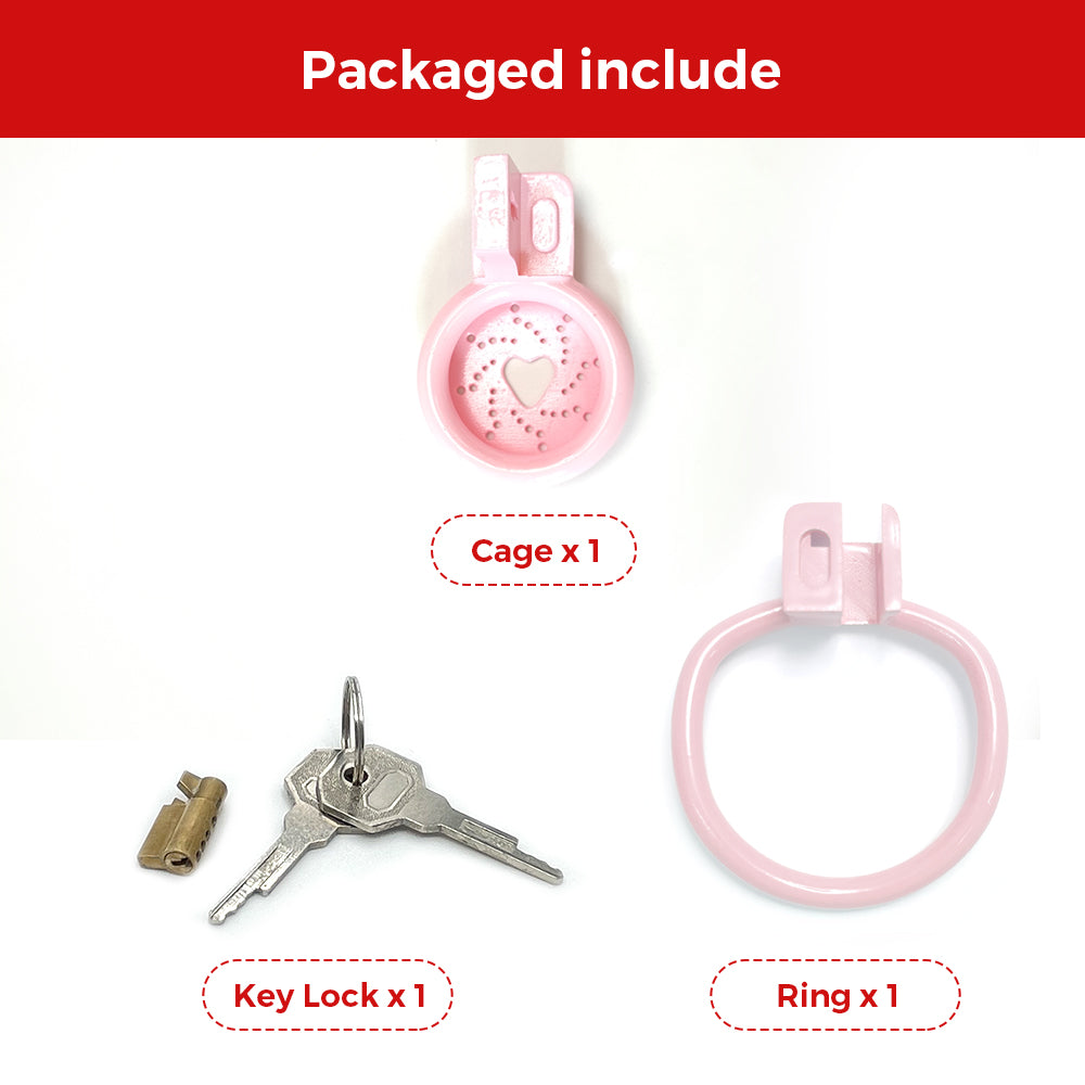 BDSM Ultra Small Chastity Devices Pink Love Heart Cock Cage Male Bondage Slave Penis Rings Erotic Gay Ladyboy Sex Toys for Men