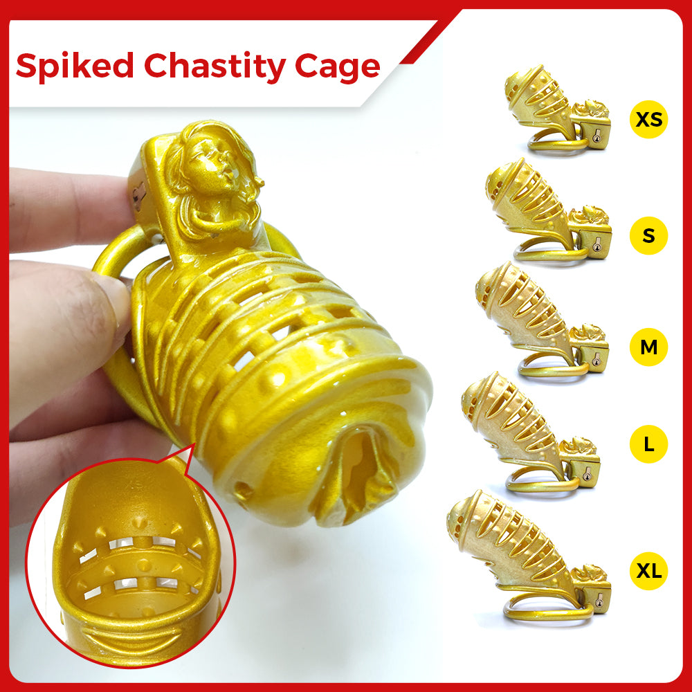Spiked BDSM Cock Cage Pussy Vaginal Chastity Devices Cage Male Bondage Slave Penis Ring Sex Shop 18+ Gay Ladyboy Sex Toys