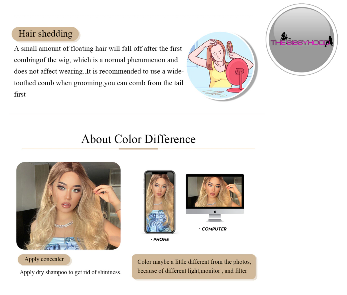 Long blonde straight wig with a fringe for comfort and easy styling