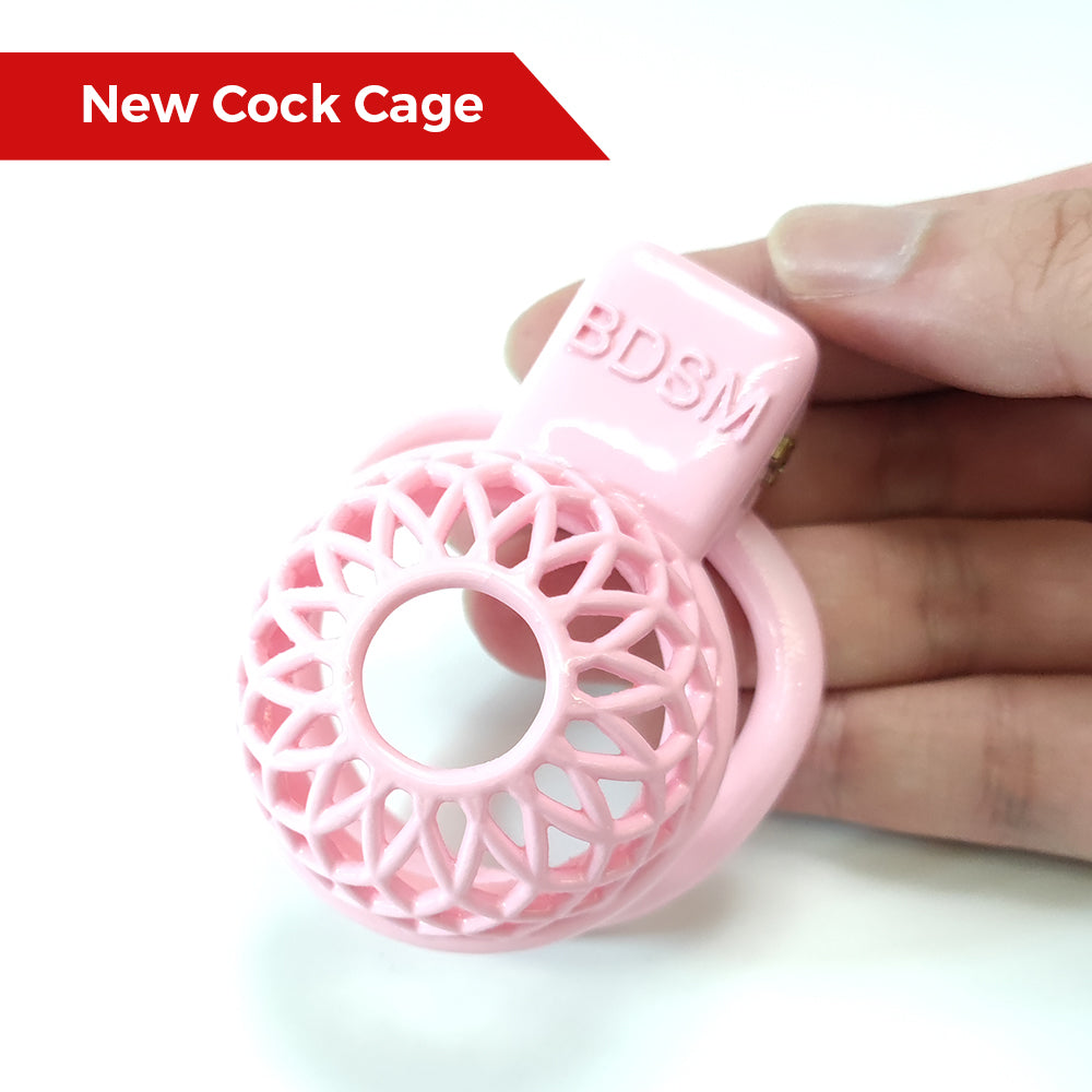 BDSM grid compact Pink Cock Cage Slave Chastity Devices Cage Intimate Bondage Trainer Belt Lock Rings Gay Ladyboy Sexy Toys for Men