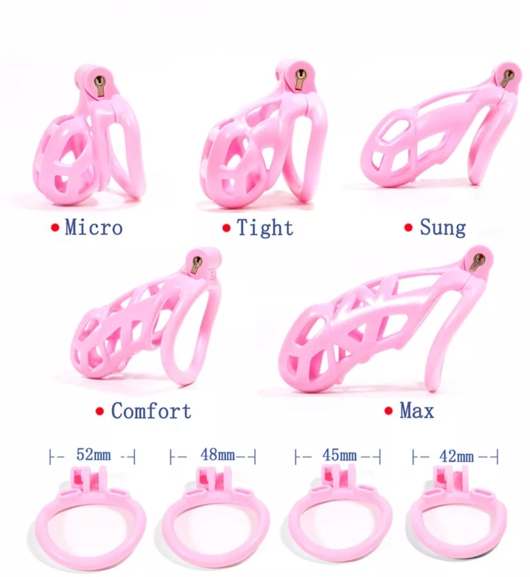 2022 High Quality Pink Cobra Male Chastity Device With 4 Arc Rings,Cock With 4 Arc Rings