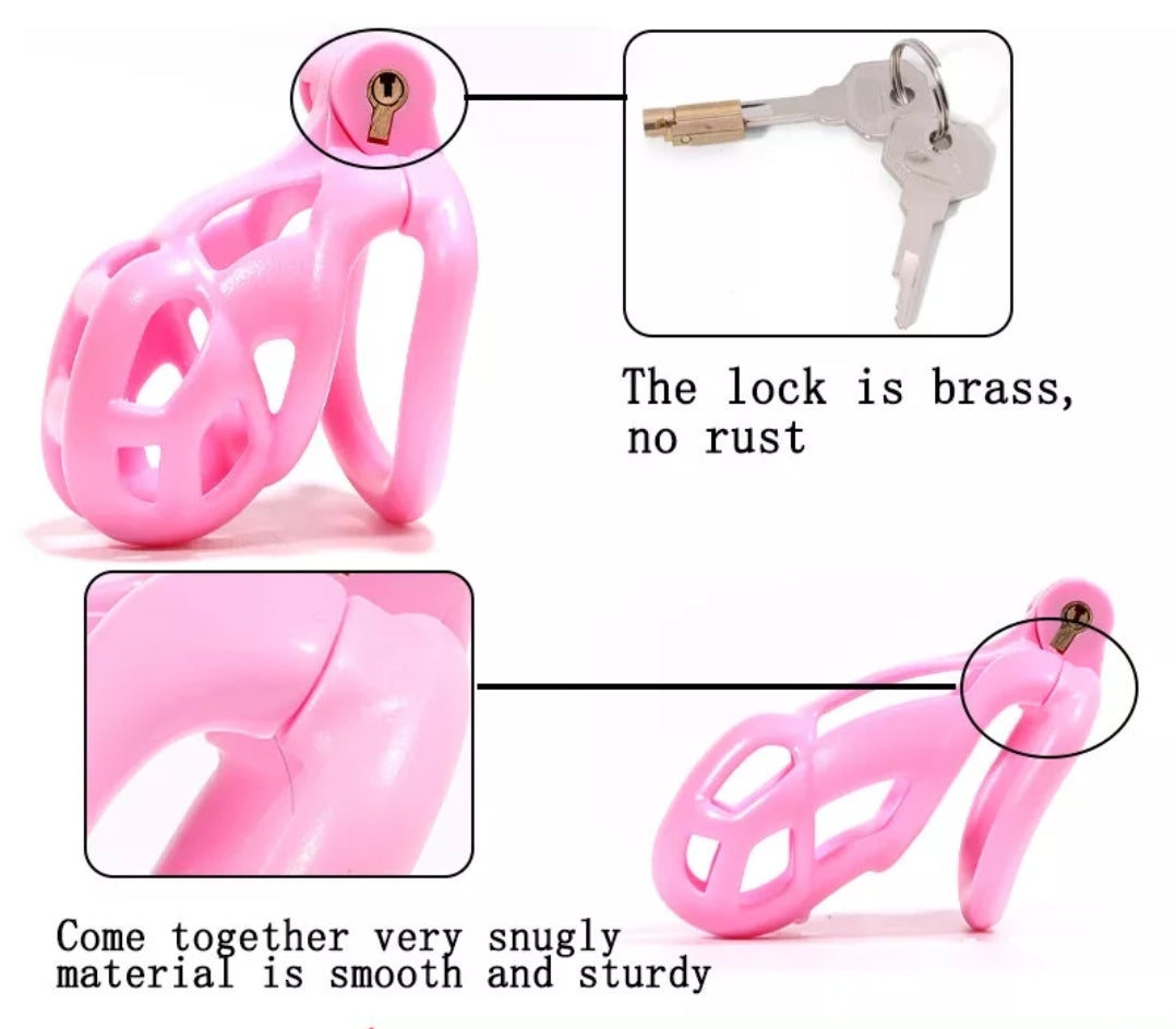 2022 High Quality Pink Cobra Male Chastity Device With 4 Arc Rings,Cock With 4 Arc Rings