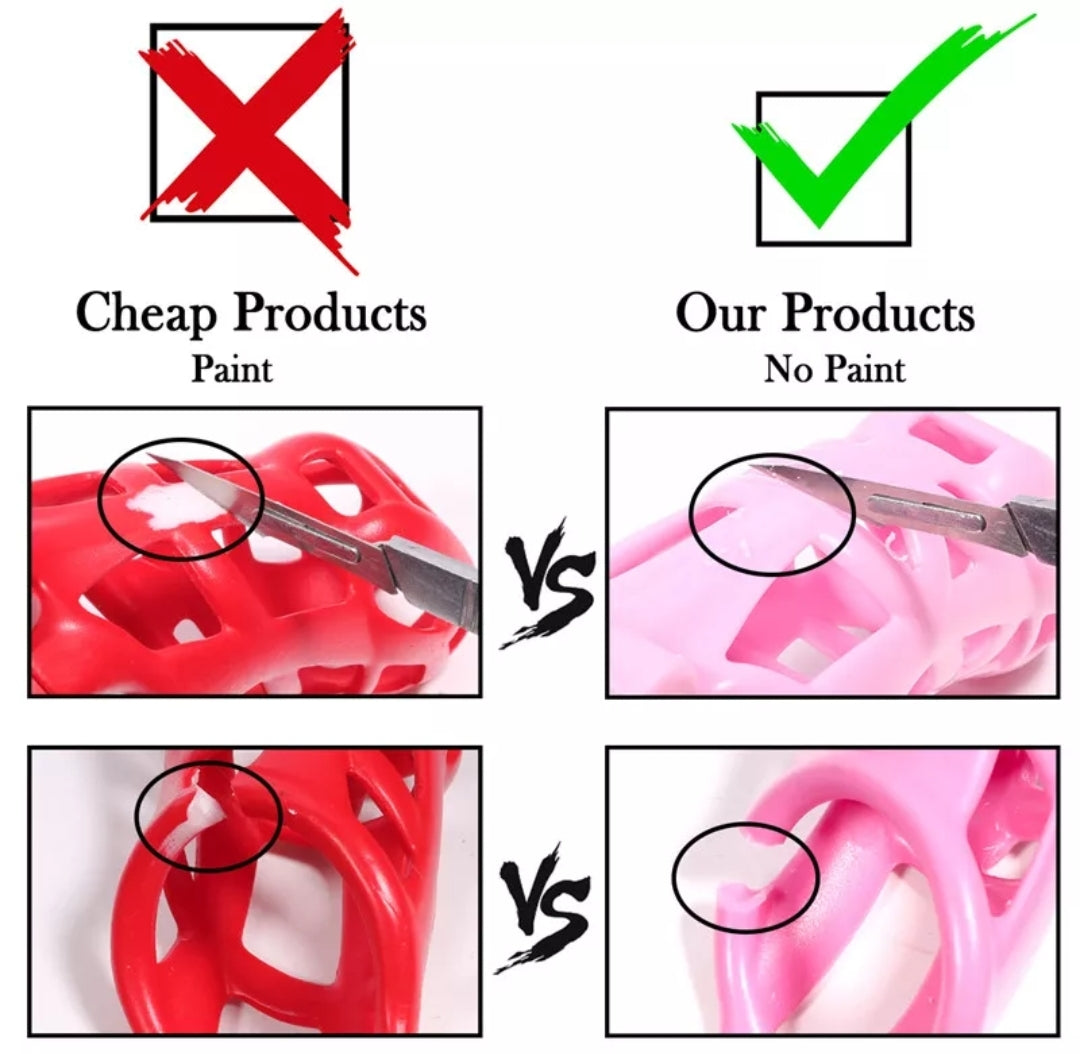 2022 High Quality Pink Cobra Male Chastity Device With 4 Arc Rings,Cock With 4 Arc Rings