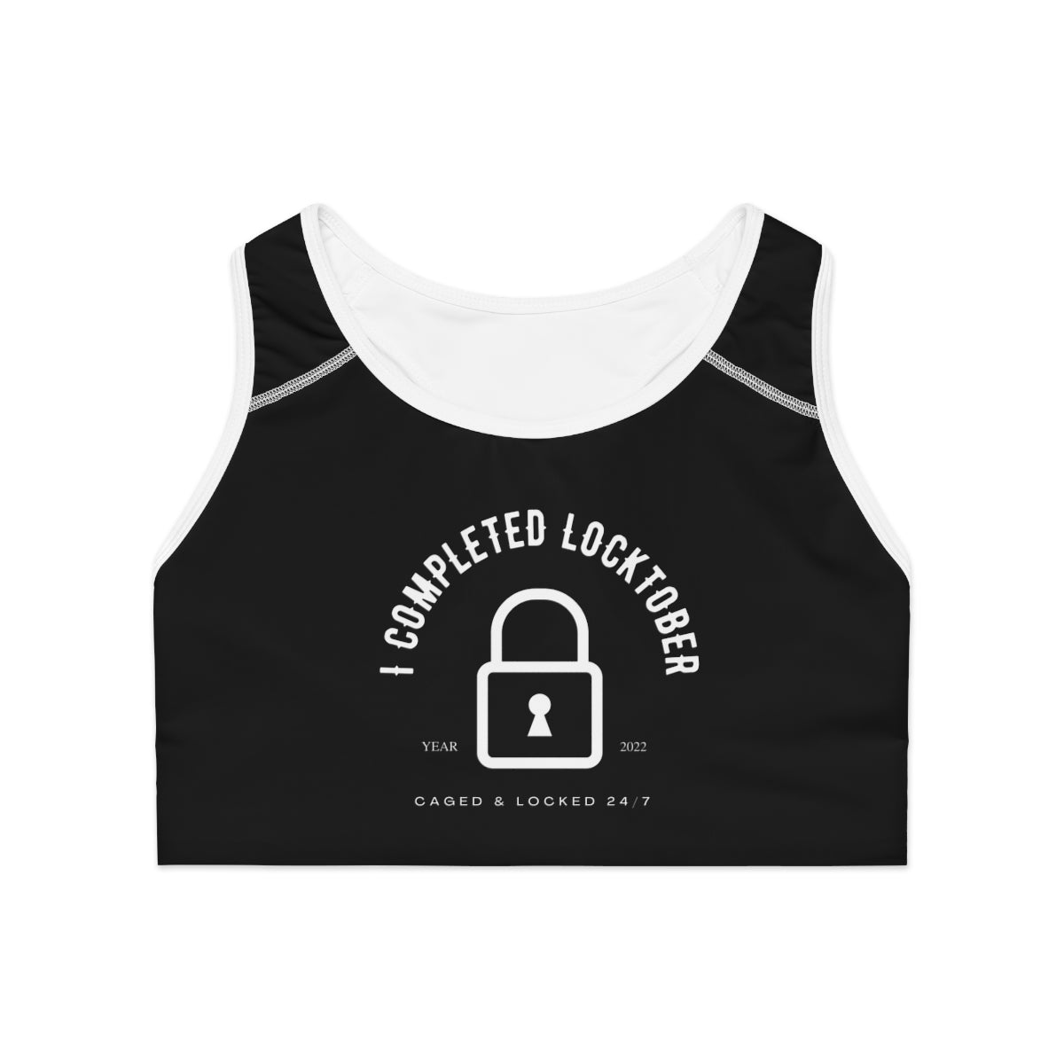 locktober. humiliation Sports Bra (AOP)