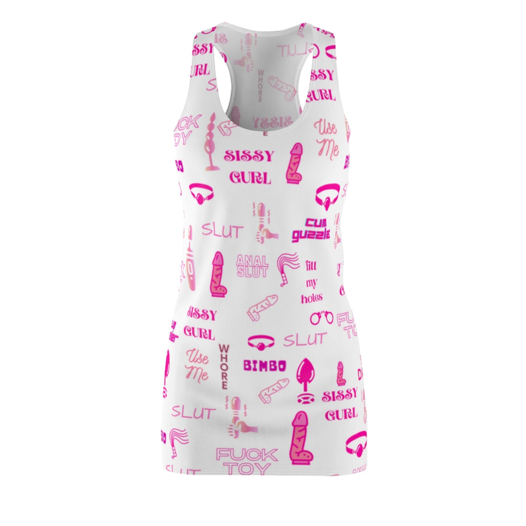 Sissy Humiliation dress. Cut & Sew Racerback Dress