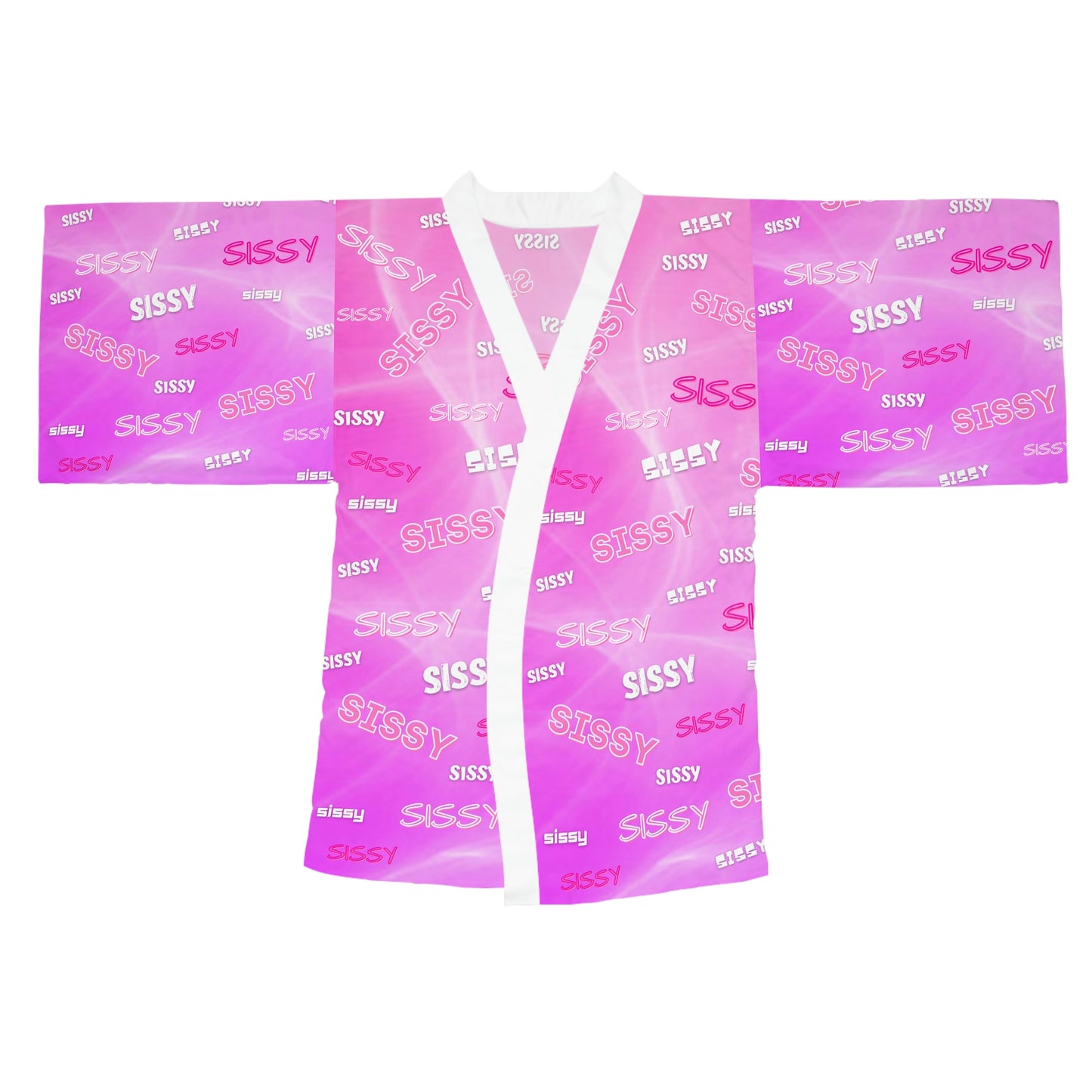 SISSY PRINT Long Sleeve Kimono Robe