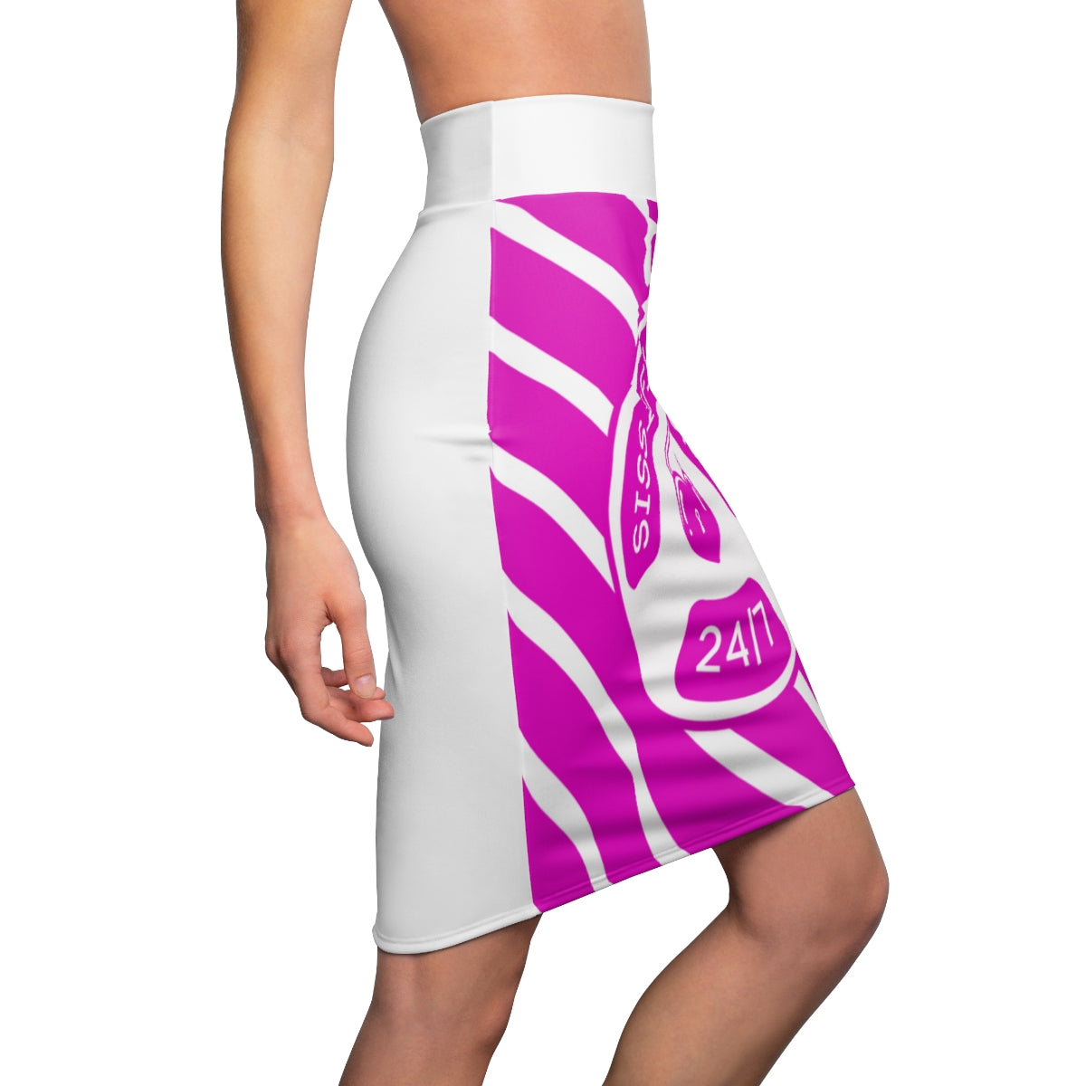 Sissified & Locked Pencil Skirt
