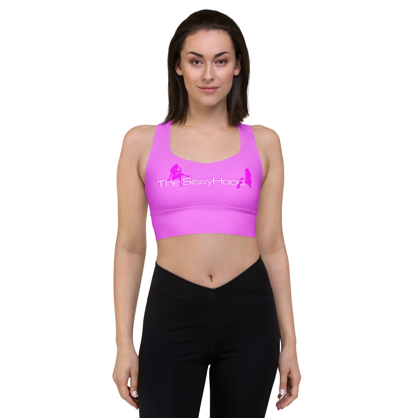 The SissyHood branded sports bra/crop top. Sissy Clothing. Sissy panties