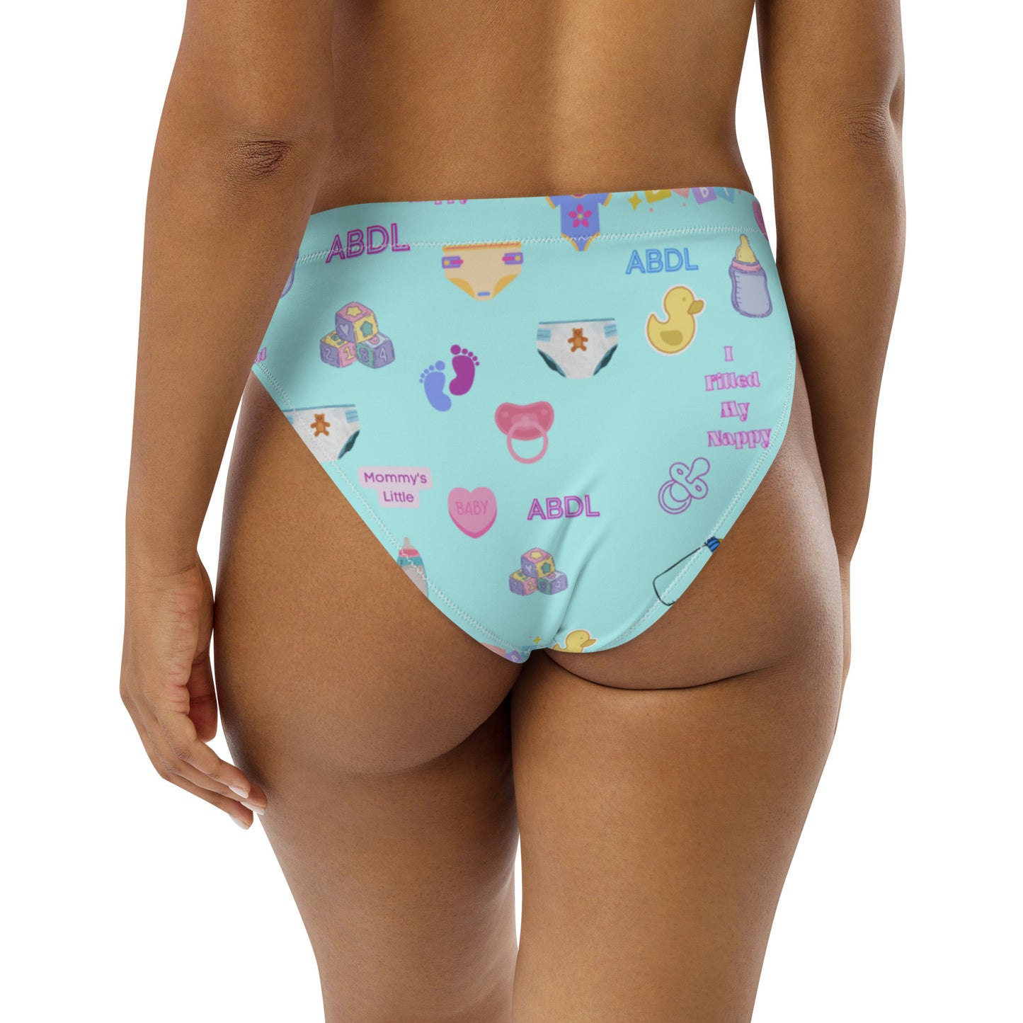 ABDL high-waisted bikini bottom