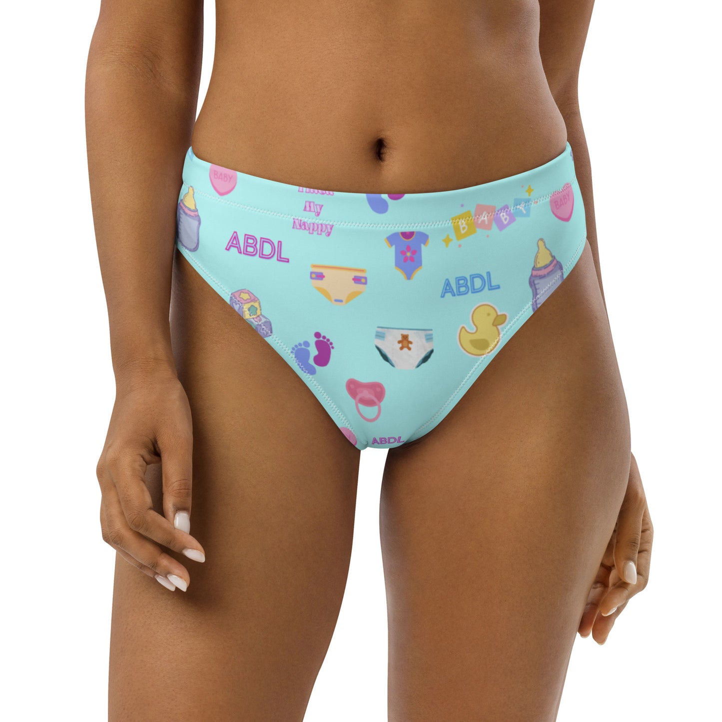 ABDL high-waisted bikini bottom