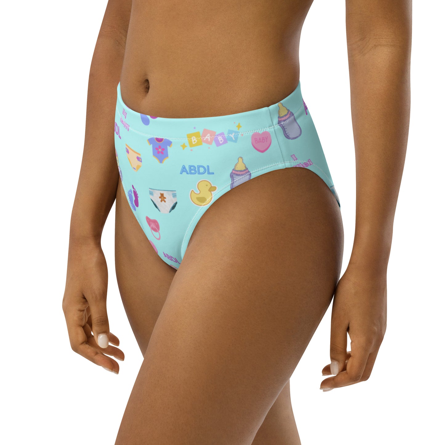 ABDL high-waisted bikini bottom