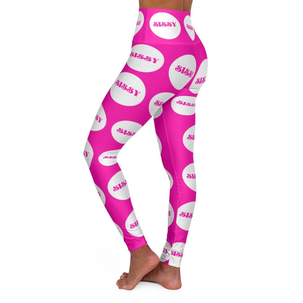 High Waisted Sissy print Yoga Leggings