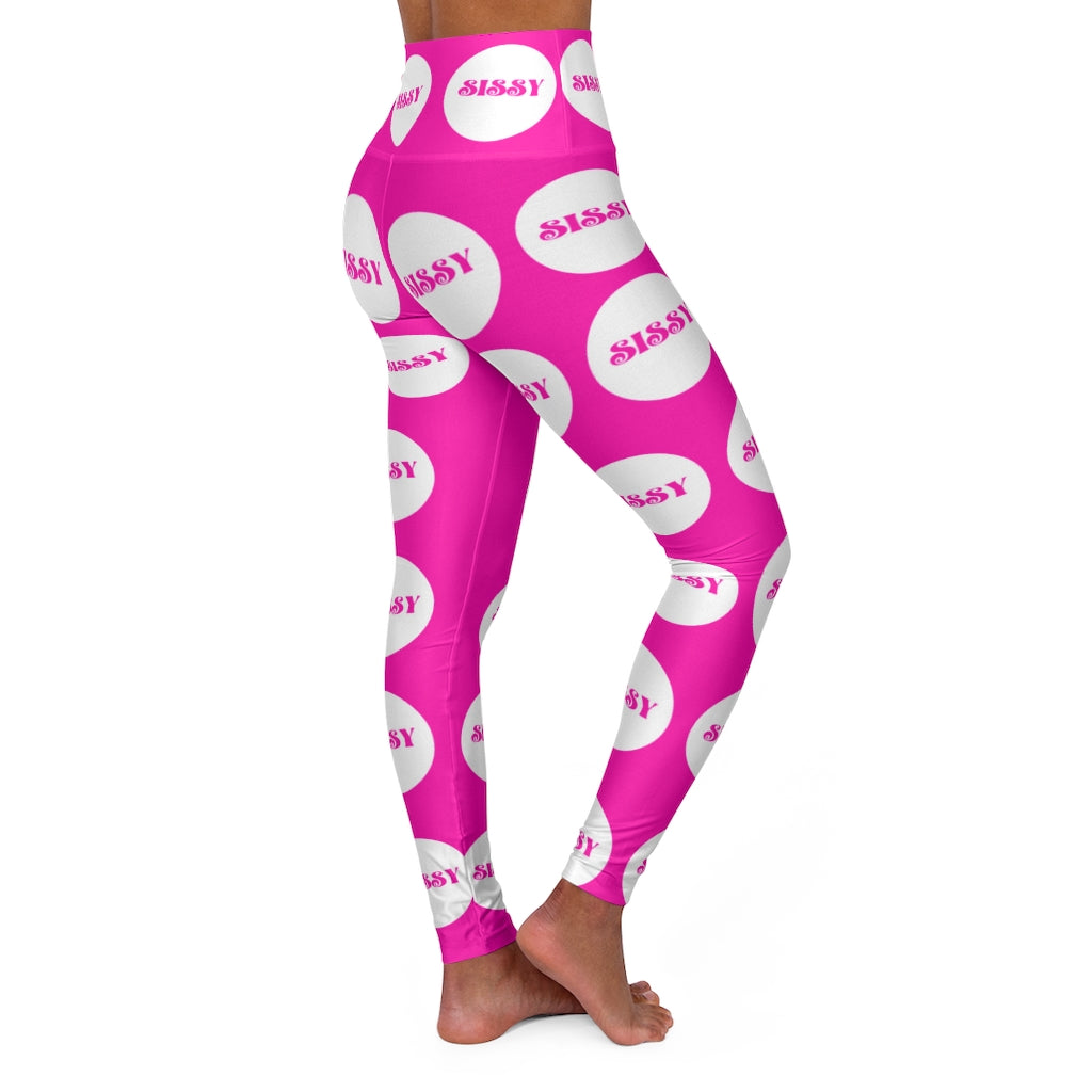 High Waisted Sissy print Yoga Leggings