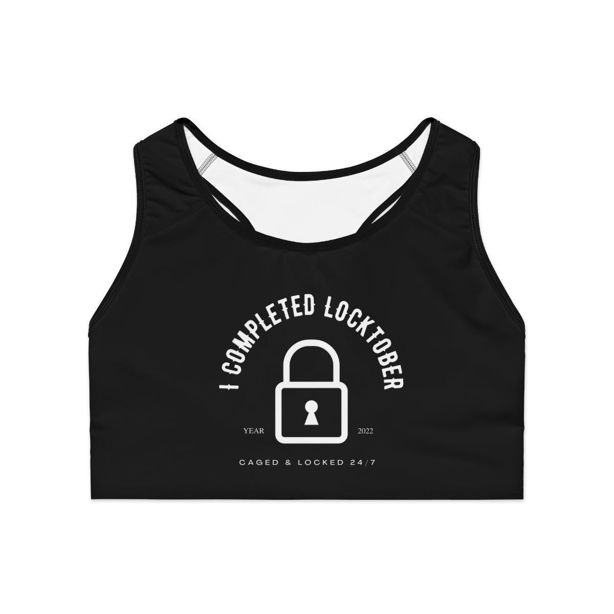 locktober. humiliation Sports Bra (AOP)
