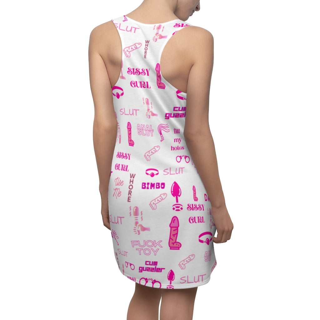 Sissy Humiliation dress. Cut & Sew Racerback Dress