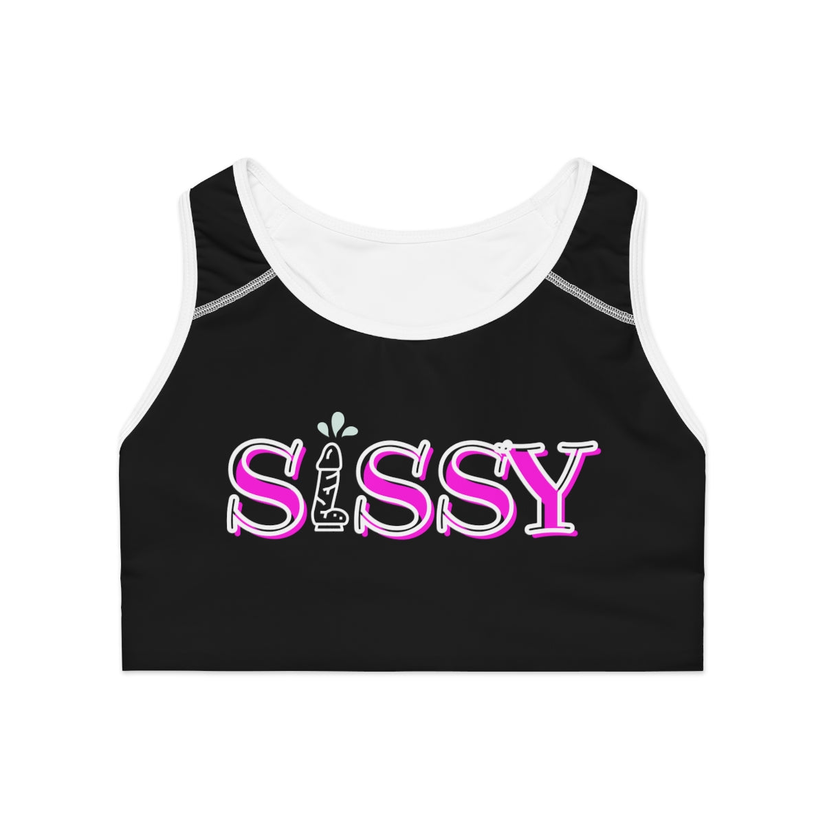Sissy humiliation Sports Bra (AOP)