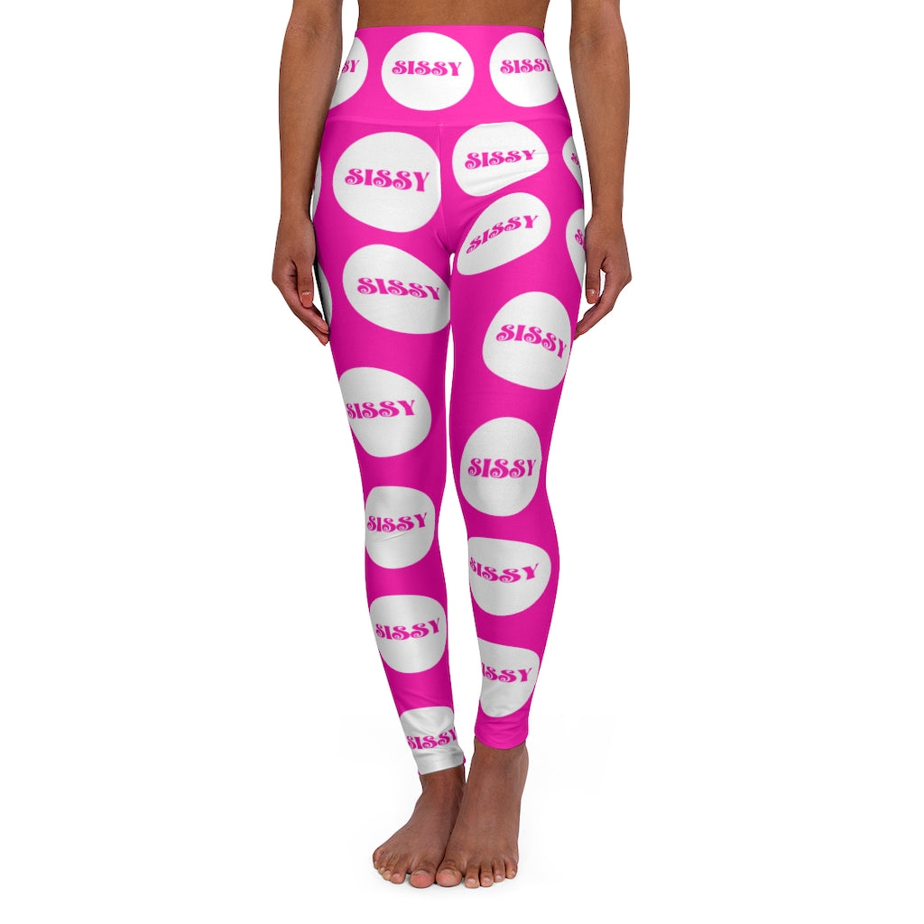 High Waisted Sissy print Yoga Leggings
