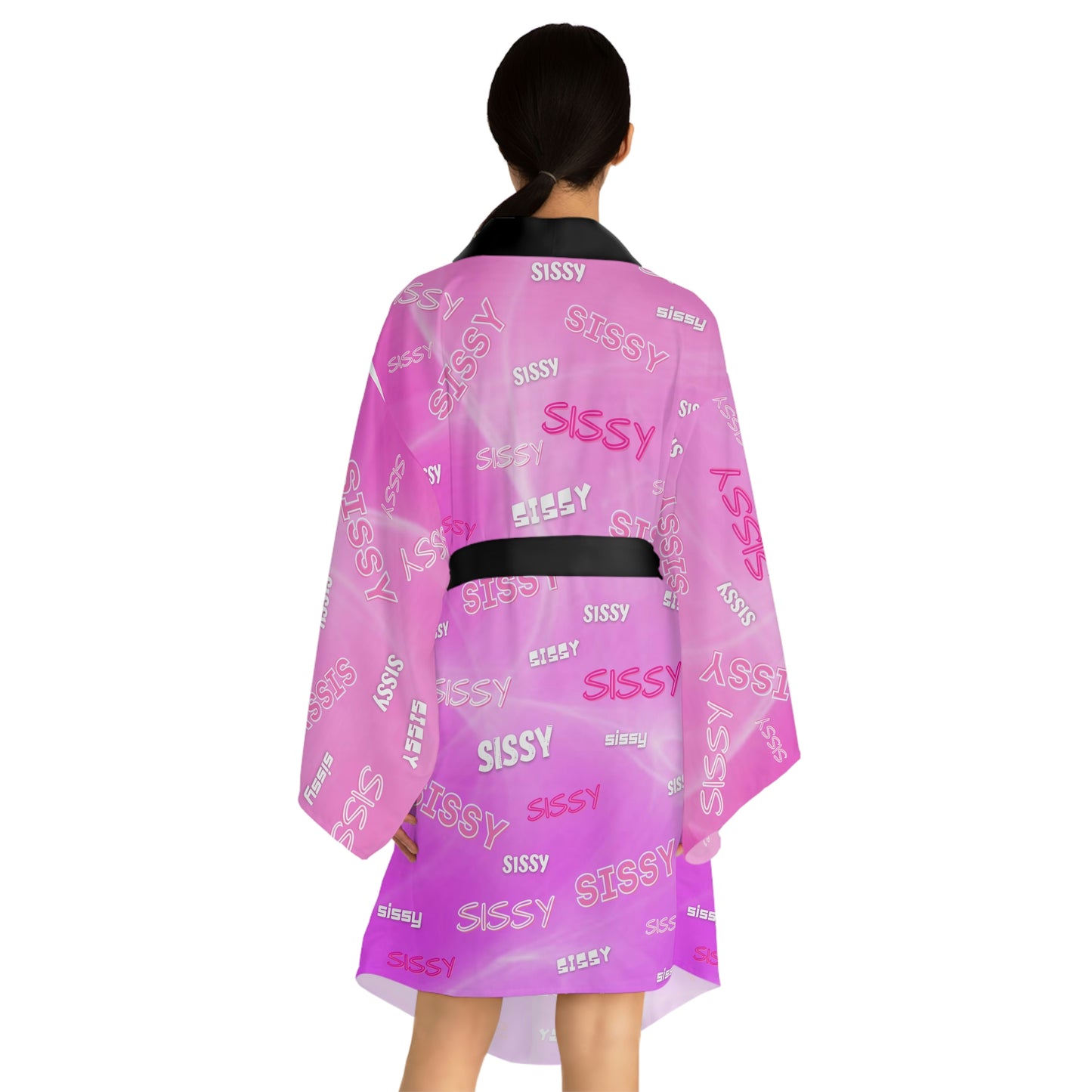 SISSY PRINT Long Sleeve Kimono Robe